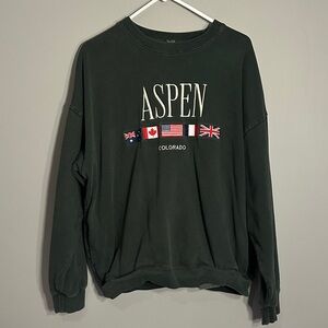 Brandy Melville Dark Green Aspen Sweatshirt